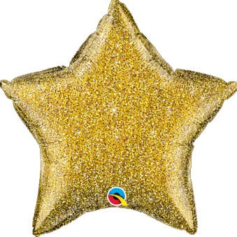 HELIUM BALLOONS “GLITTER STAR” 51CM AMERICAN BRAND