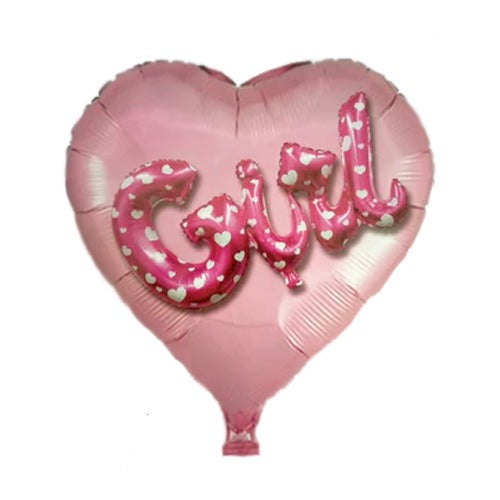 Heart Balloon Pink Girl