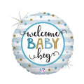 HELIUM BALLOON “WELCOME BABY BOY” PREMIUM BRAND