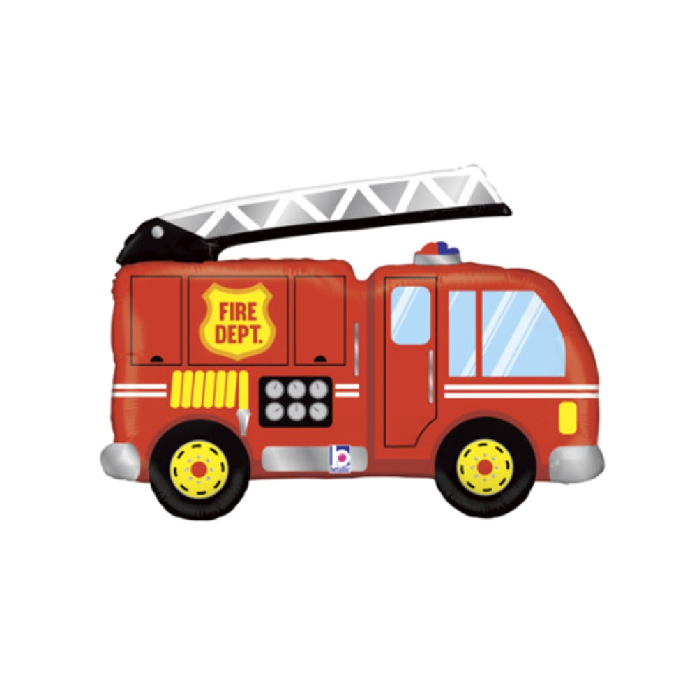 HELIUM BALLOONS FIRE TRUCK ITALIAN BRAND