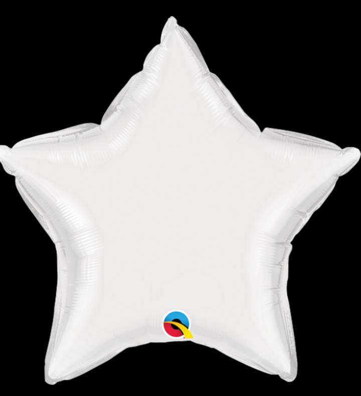 HELIUM BALLOON “WHITE STAR” 30 INCH