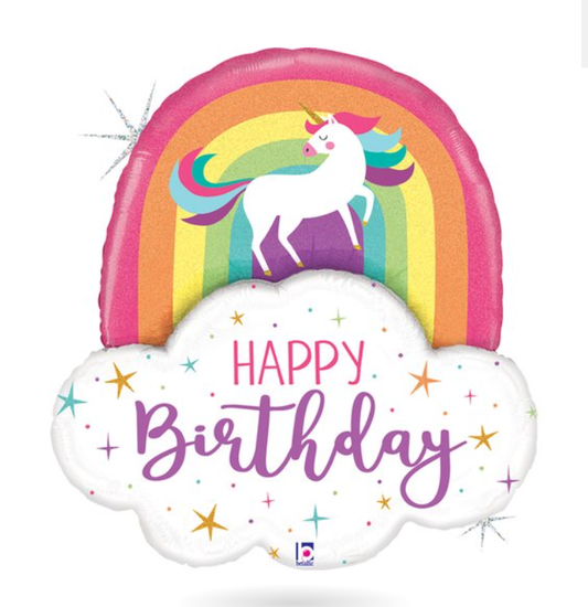 Unicorn Rainbow happy birthday Italian brand