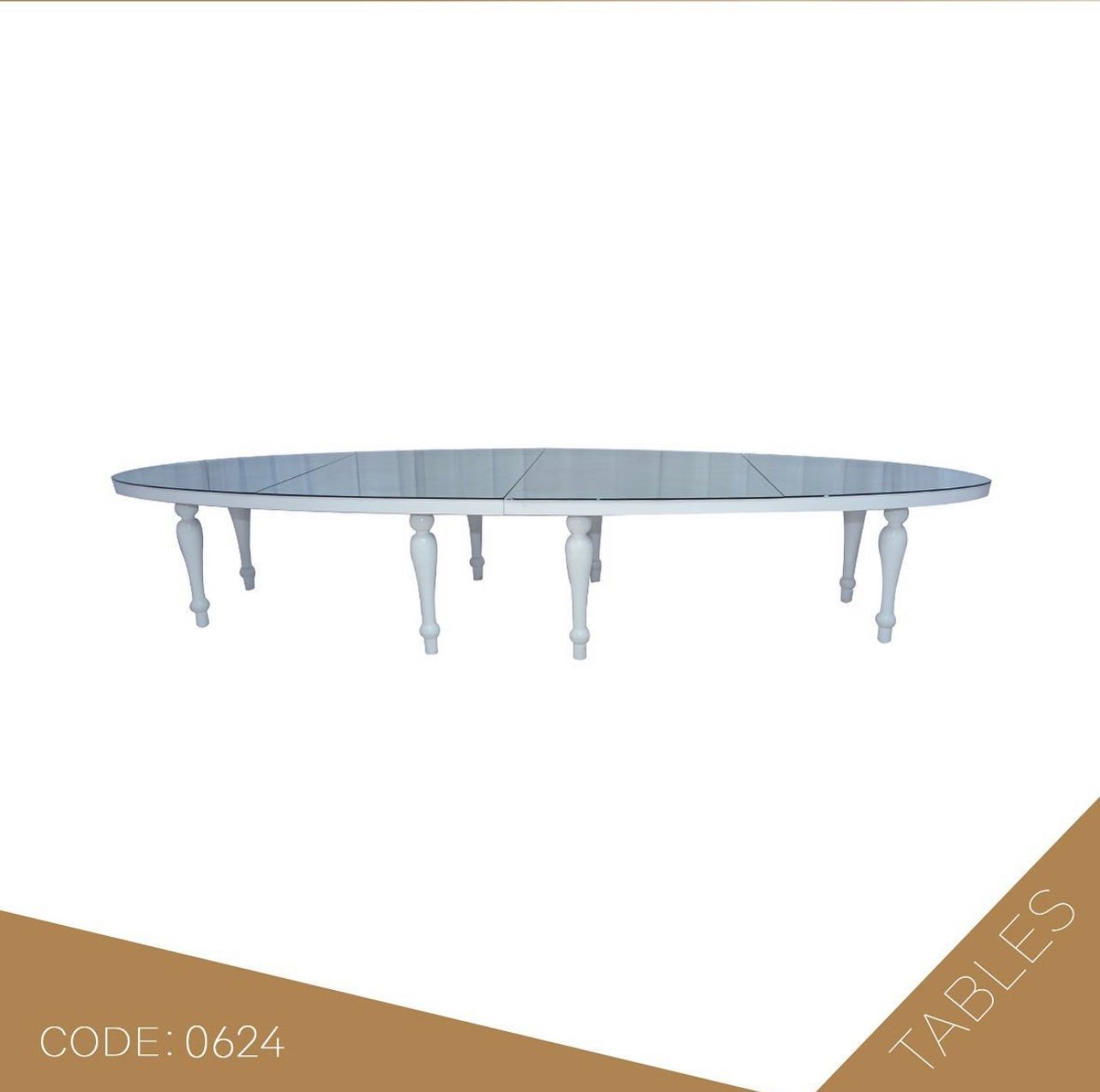 White table for 12 person (rent)