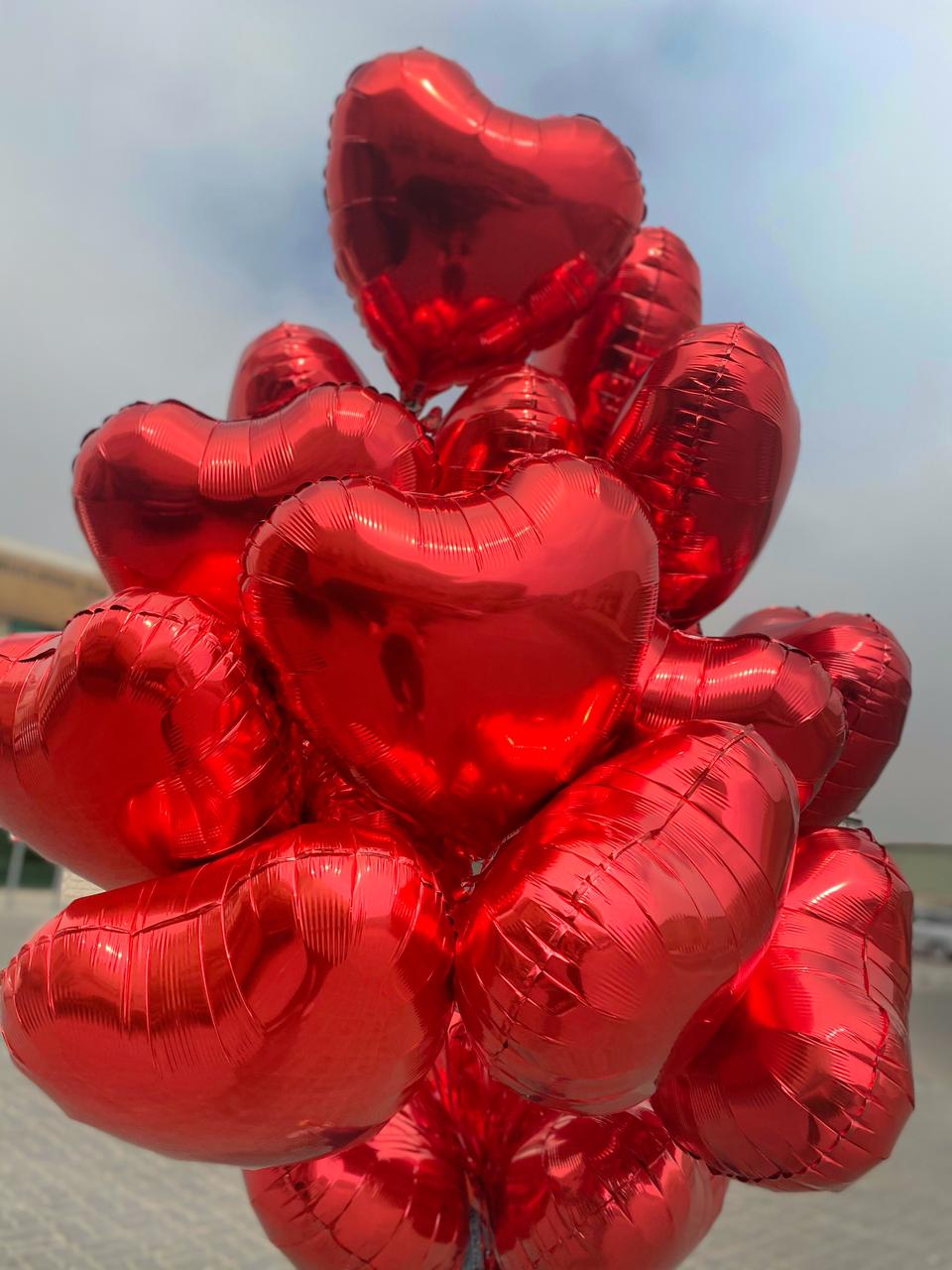 Red heart 23 pieces ♥️ love balloons