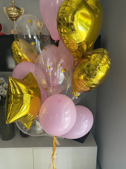 Balloons set pink and gold (0019)