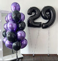 HELIUM BALLOON LILAC WITH BLACK (0099)