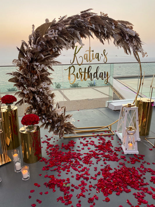 Birthday photozone from real flowers  (Decor rent)