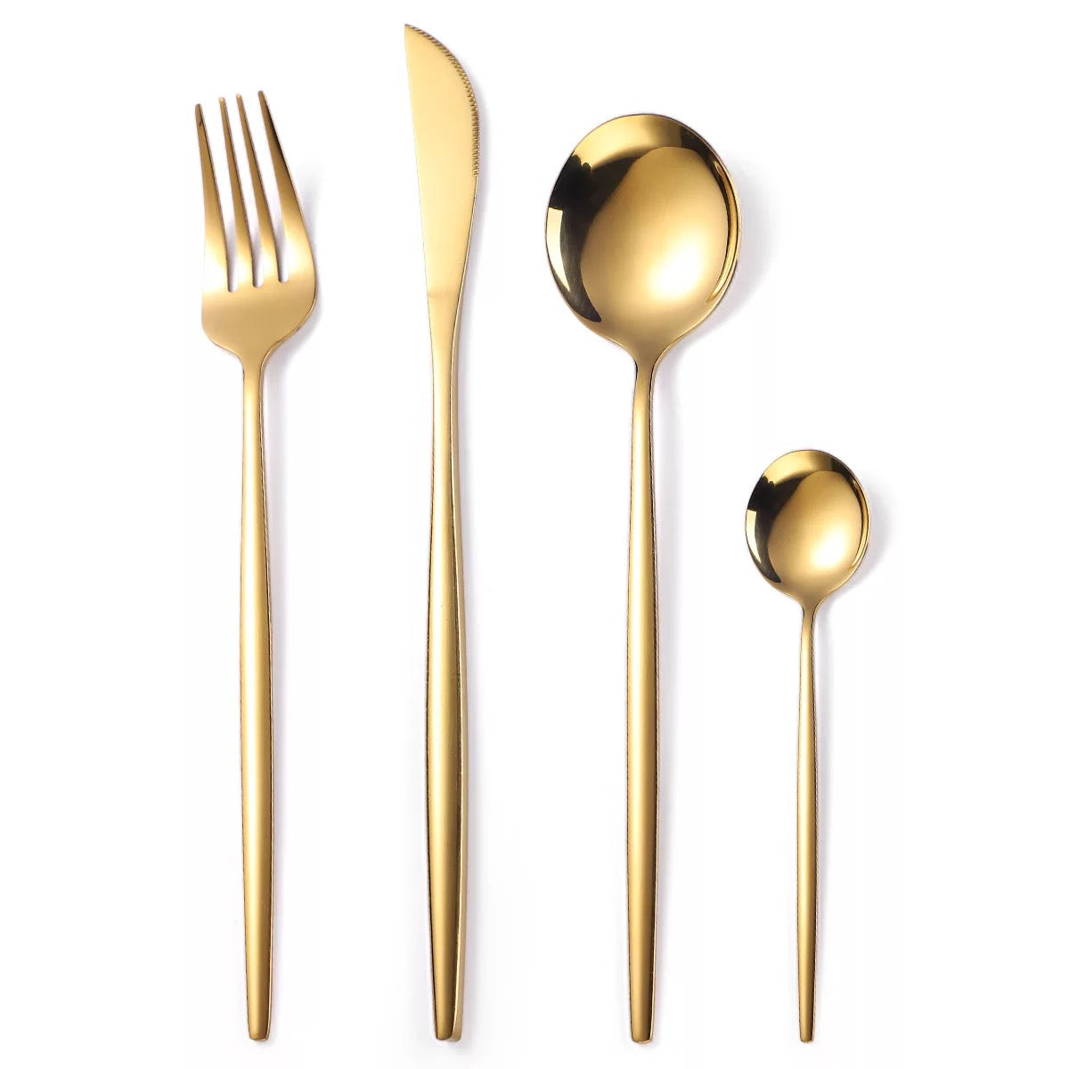 Gold cutlery rent CTL-0001