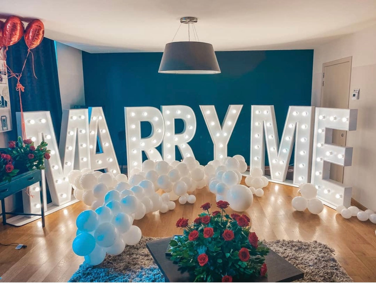 Marry me letter 140 cm height (Decor rent)