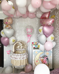 HELIUM BALLOONS SET FOR “WELCOME HOME BABY GIRL” (0082)