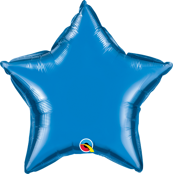 HELIUM BALLOON “BLUE STAR” 20 INCH QUALATEX