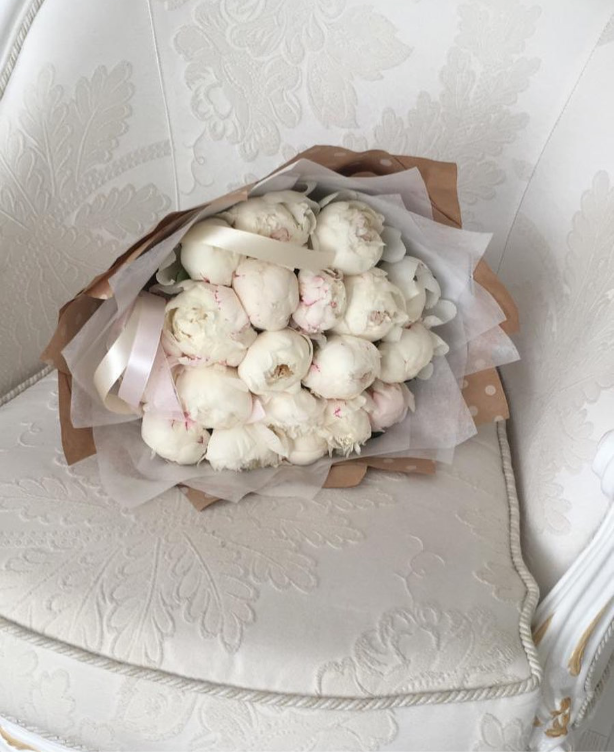 White peonies