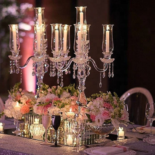 Candelabra to rent glass one (price per piece)(rent) *