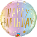 HELIUM BALLOON “HAPPY BIRTHDAY” PASTEL COLOUR