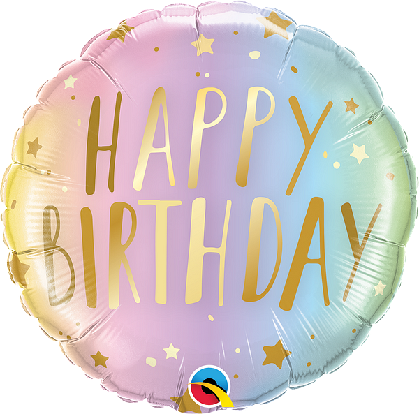 HELIUM BALLOON “HAPPY BIRTHDAY” PASTEL COLOUR