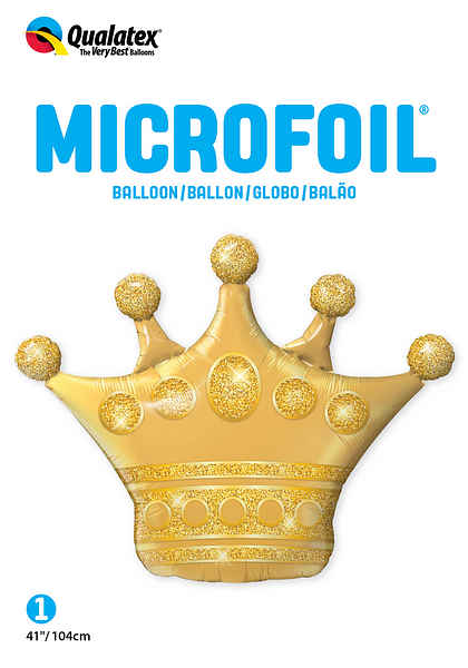 HELIUM BALLOONS “BIG GOLD CROWN” 89 CM