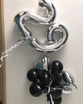 HELIUM BALLOONS SET “BLACK AND SILVER” (0070)