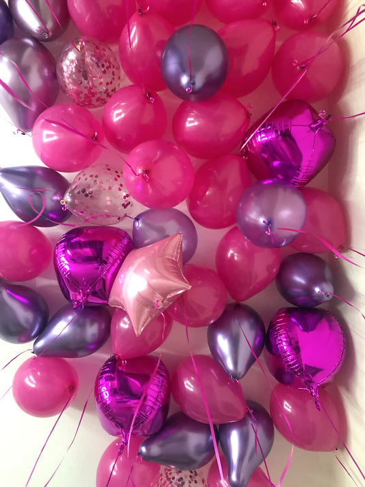 Balloons pink and purple