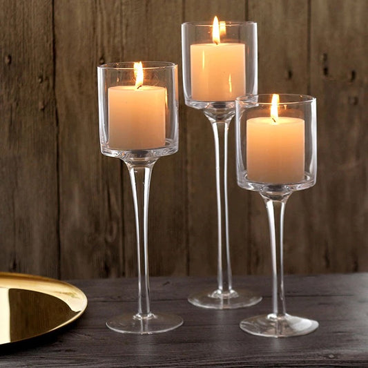 Set candles holder with candle rent