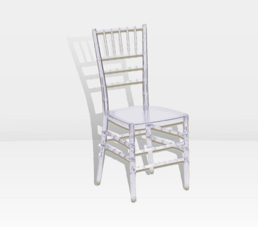 Chiavari chair in white, transparent or black rent
