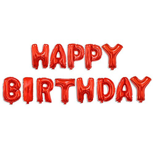 Happy Birthday wall red