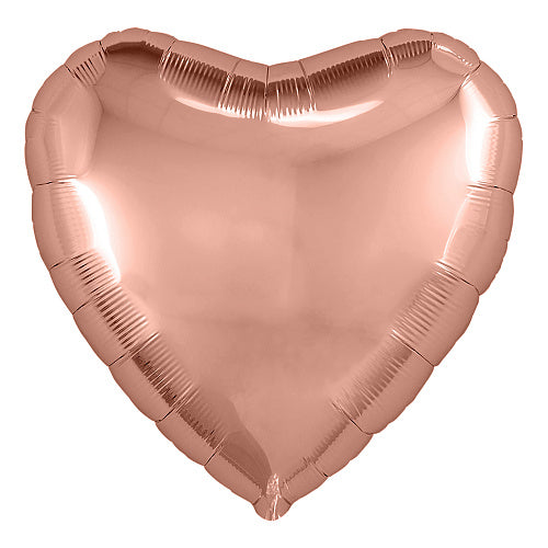 HELIUM BALLOON “ROSE GOLD HEART” 18 INCH