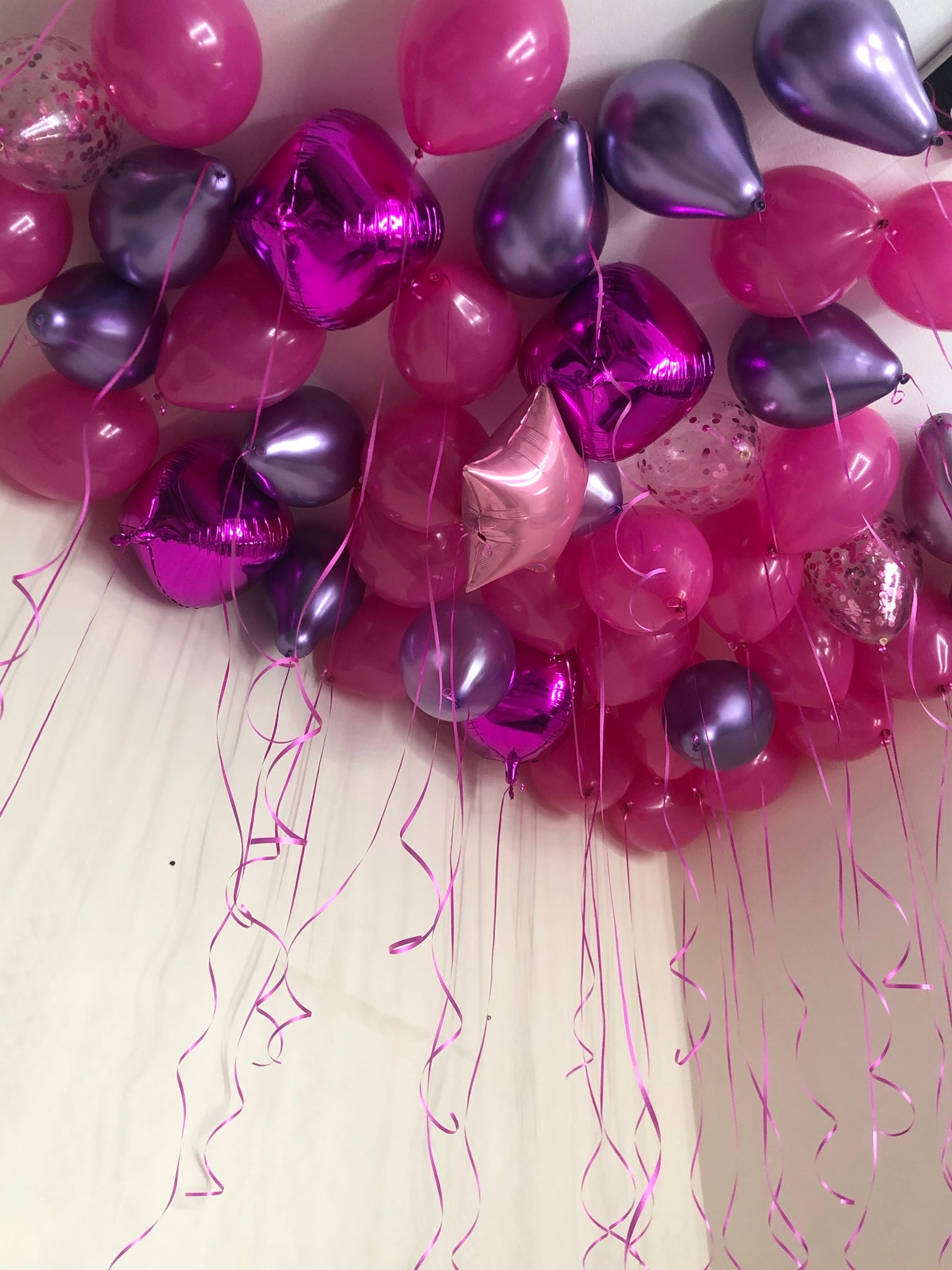 Balloons pink and purple