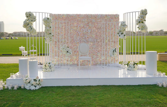 Podium with photozone (decor rent)