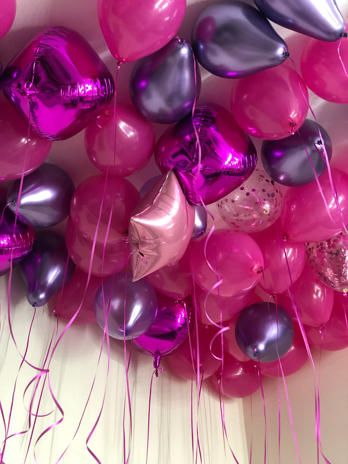 Balloons pink and purple