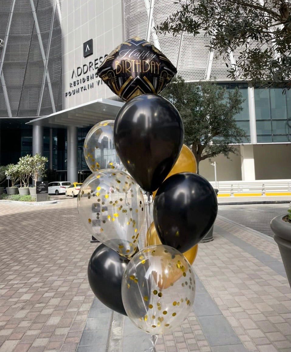 Black golden balloons (0068)