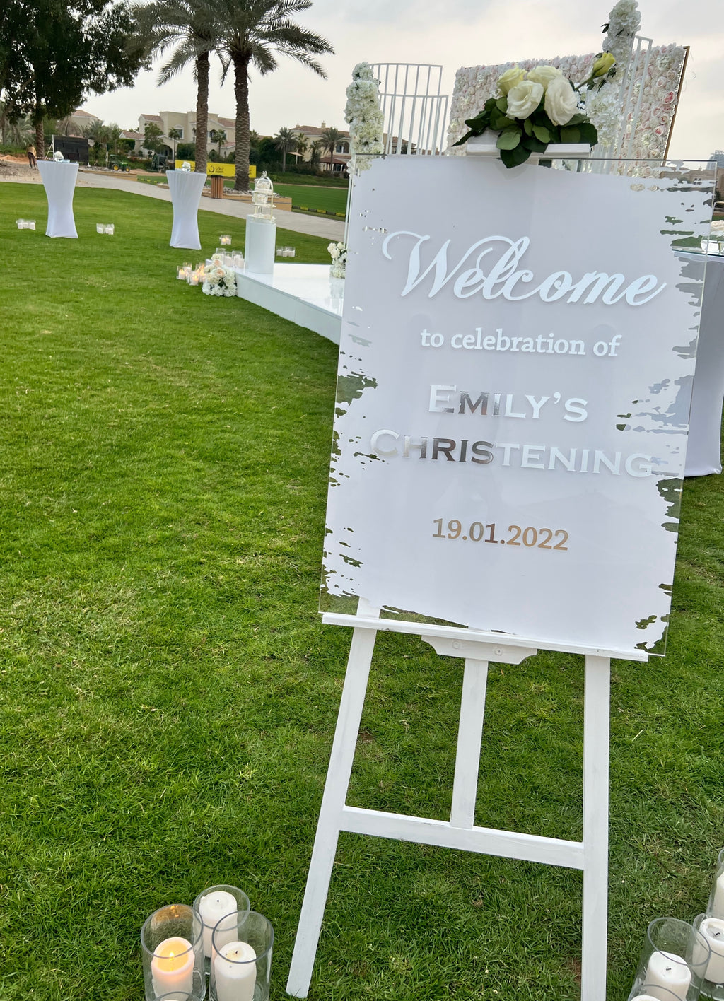 Welcome stand rent (any text can be printed) *