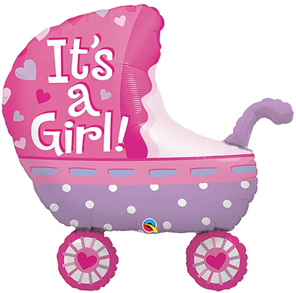 HELIUM BALLOON “ITS A GIRL STROLLER”
