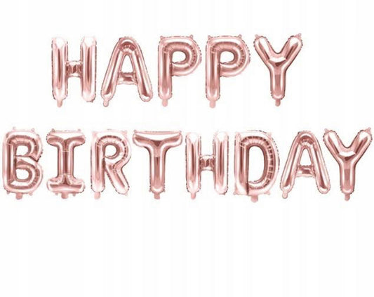 Wall Happy Birthday rose gold